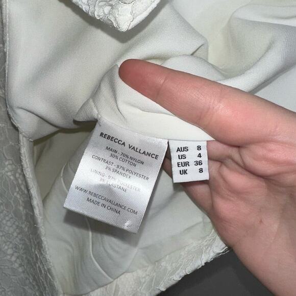 Rebecca Vallance NWT Hariet Blazer Mini Dress Ivory Lace Size US 4 Pearl Buttons - Picture 9 of 10